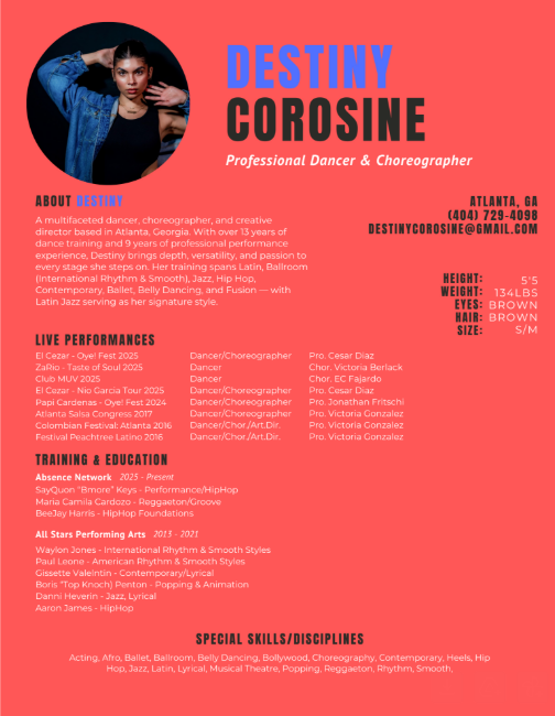 Destiny Corosine Resume
